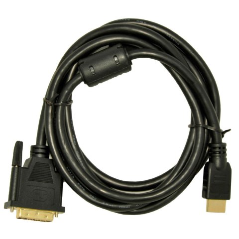 Kabel Akyga AK-AV AK-AV-11 (DVI-D M - HDMI M; 1,8m; kolor czarny) Kabel Akyga AK-AV AK-AV-11 (DVI-D M - HDMI M; 1,8m; kolor czarny)