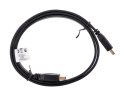 Kabel Lanberg CA-HDMI-21CU-0010-BK (HDMI M - HDMI M; 1m; kolor czarny)