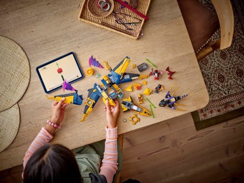 LEGO NINJAGO 71833 Ras i burzowy superodrzutowiec Arina