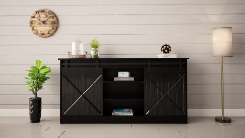 Komoda 160x80x35 GRANERO czarny/czarny poł Komoda 160x80x35 GRANERO czarny/czarny poł