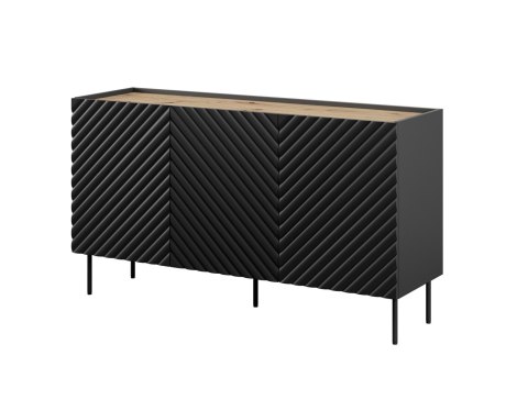 Komoda 3D2SZ ONDA 150x45x85 czarny Komoda 3D2SZ ONDA 150x45x85 czarny