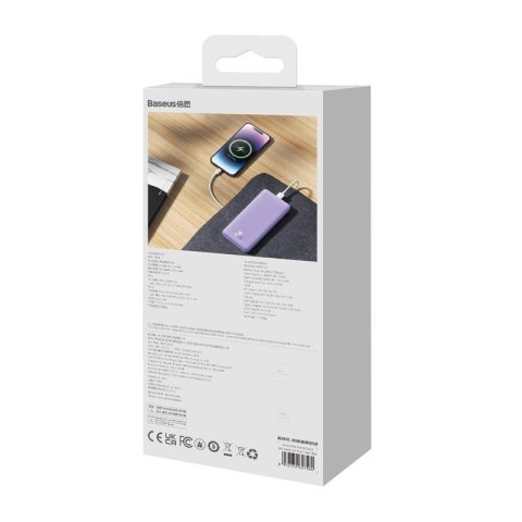 BASEUS POWERBANK AIRPOW 10000MAH 20W (FIOLETOWY) BASEUS POWERBANK AIRPOW 10000MAH 20W (FIOLETOWY)