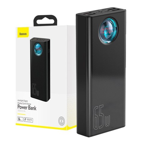 BASEUS POWERBANK AMBILIGHT 30000MAH, 4XUSB, USB-C, 65W (CZARNY) BASEUS POWERBANK AMBILIGHT 30000MAH, 4XUSB, USB-C, 65W (CZARNY)