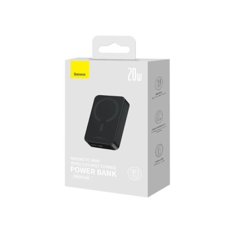 BASEUS POWERBANK MAGNETIC MINI 20000MAH (CZARNY) BASEUS POWERBANK MAGNETIC MINI 20000MAH (CZARNY)