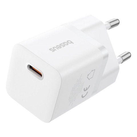 Ładowarka Baseus GaN5 mini 1C 25W+kabel USB-C biały Ładowarka Baseus GaN5 mini 1C 25W+kabel USB-C biały