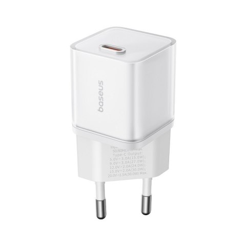 Ładowarka Baseus GaN5S 1C 30W EU (moon white) Ładowarka Baseus GaN5S 1C 30W EU (moon white)