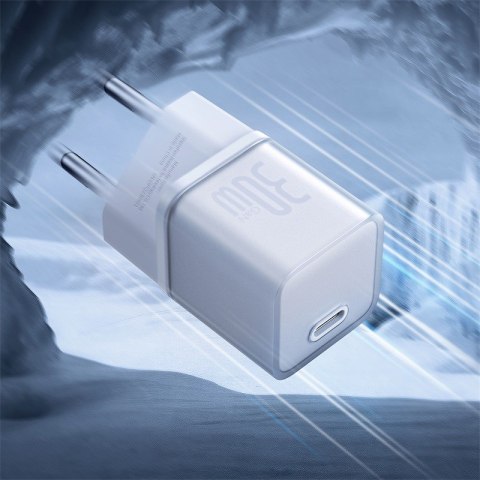 Ładowarka Baseus GaN5S 1C 30W EU (moon white) Ładowarka Baseus GaN5S 1C 30W EU (moon white)