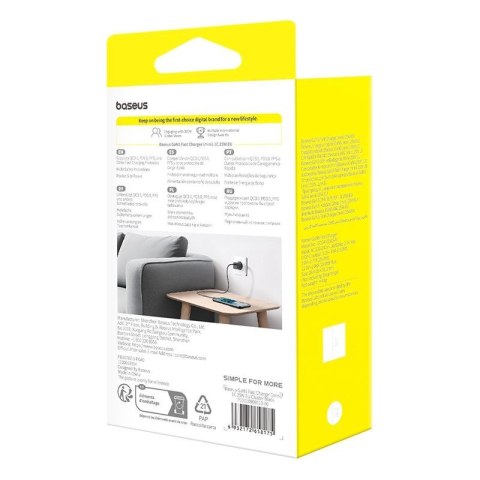 Ładowarka Baseus GaN5mini 1C 25W+kabel USB-C czarny Ładowarka Baseus GaN5mini 1C 25W+kabel USB-C czarny