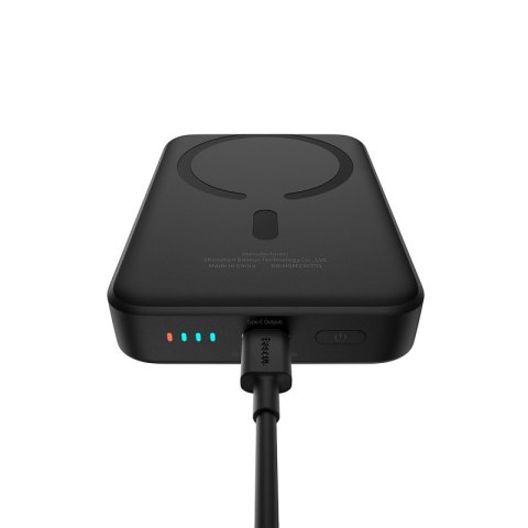 Powerbank Baseus Magnetic Mini Air Wireless 10000mAh 20W+kabel USB C-USB C (czarny) Powerbank Baseus Magnetic Mini Air Wireless 10000mAh 20W+kabel USB C-USB C (czarny)