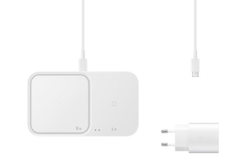 Samsung Wireless Charger Duo (with Travel Adapter), White Samsung Wireless Charger Duo (with Travel Adapter), White