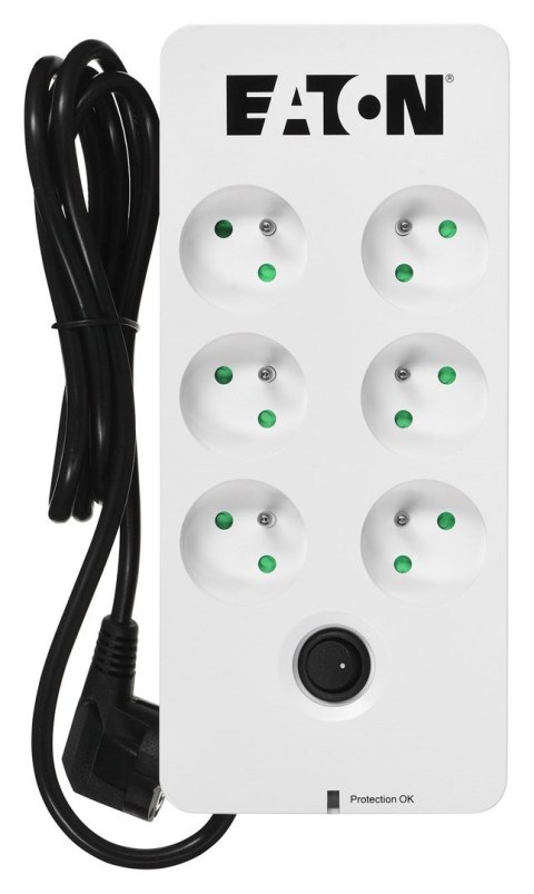 Listwa przeciwprzepięciowa EATON PB6F (6 x UTE; 10 A; kolor biały) Listwa przeciwprzepięciowa EATON PB6F (6 x UTE; 10 A; kolor biały)