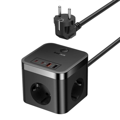 Listwa zasilająca Baseus PowerCombo 3AC+2U+2C 30W EU (1,5m; czarny) Listwa zasilająca Baseus PowerCombo 3AC+2U+2C 30W EU (1,5m; czarny)