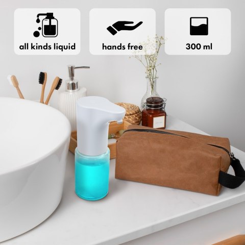 PROMEDIX BEZDOTYKOWY DOZOWNIK, POJEMNIK DYSPENSER DO PŁYNNYCH MYDEŁ, PŁYNÓW DEZYNFEKUJĄCYCH, 300ML, 4XAA, BIAŁY PR-540 W PROMEDIX BEZDOTYKOWY DOZOWNIK, POJEMNIK DYSPENSER DO PŁYNNYCH MYDEŁ, PŁYNÓW DEZYNFEKUJĄCYCH, 300ML, 4XAA, BIAŁY PR-540 W