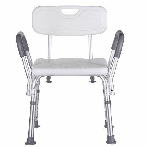 Taboret prysznicowy z oparciem i uchwytami Taboret prysznicowy z oparciem i uchwytami