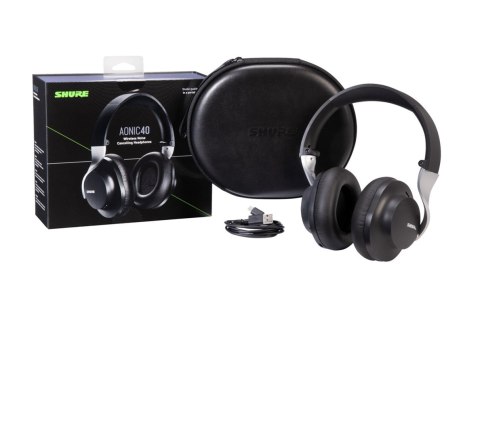 Shure SBH1DYBK1-EFS - Profesjonalne słuchawki bezprzewodowe AONIC 40 z systemem ANC (czarne) Shure SBH1DYBK1-EFS - Profesjonalne słuchawki bezprzewodowe AONIC 40 z systemem ANC (czarne)