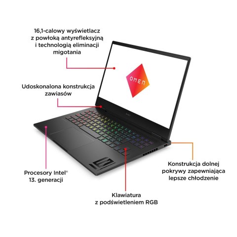 HP OMEN 16-wd0004nw i7-13620H 16,1"FHD 16GB SSD512 RTX 4060_8GB BLKB 70Wh Win11 2Y Shadow Black HP OMEN 16-wd0004nw i7-13620H 16,1"FHD 16GB SSD512 RTX 4060_8GB BLKB 70Wh Win11 2Y Shadow Black