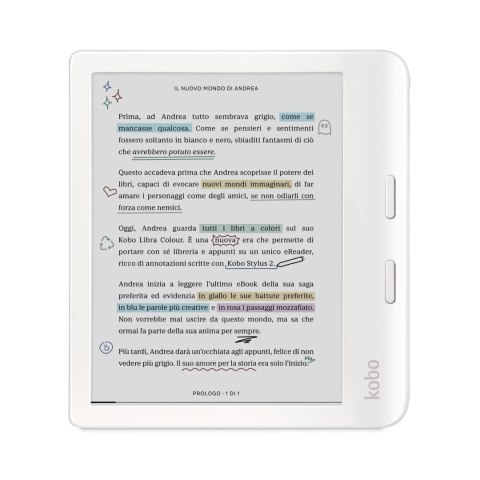Ebook Kobo Libra Colour 7" E-Ink Kaleido 3 32GB WI-FI White Ebook Kobo Libra Colour 7" E-Ink Kaleido 3 32GB WI-FI White