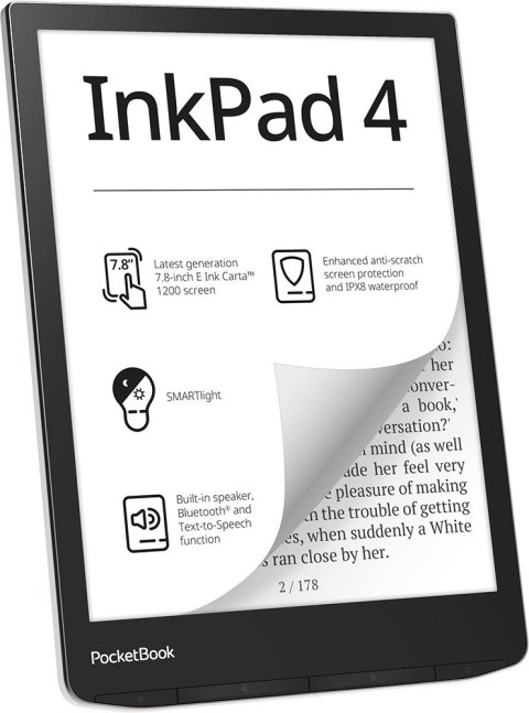 Ebook PocketBook InkPad 4 743 7,8" 32GB Wi-Fi Stardust Silver Ebook PocketBook InkPad 4 743 7,8" 32GB Wi-Fi Stardust Silver