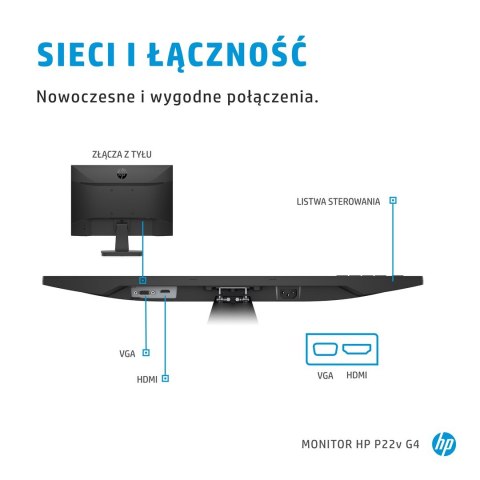 Monitor HP P22v G4 21,5"FHD 5ms 250nits 60Hz HDMI Monitor HP P22v G4 21,5"FHD 5ms 250nits 60Hz HDMI