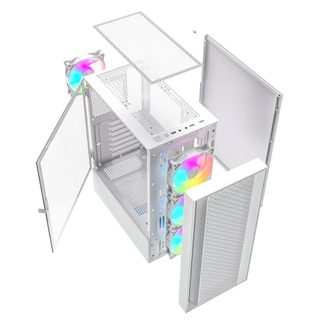 GEMBIRD OBUDOWA FORNAX 4000W MIDI-TOWER (2X USB 3.0, 1X USB 2.0, HD AUDIO, SZKLANY PANEL BOCZNY, PODŚWIETLENIE ARGB) BIAŁA GEMBIRD OBUDOWA FORNAX 4000W MIDI-TOWER (2X USB 3.0, 1X USB 2.0, HD AUDIO, SZKLANY PANEL BOCZNY, PODŚWIETLENIE ARGB) BIAŁA