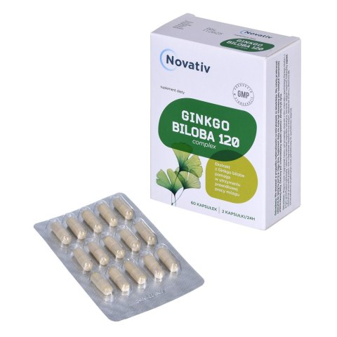 Novativ Ginkgo Biloba 120 Complex 60 kapsułek Novativ Ginkgo Biloba 120 Complex 60 kapsułek