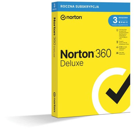 Norton 360 Deluxe 3D/12M ESD (NIE WYMAGA KARTY) Norton 360 Deluxe 3D/12M ESD (NIE WYMAGA KARTY)