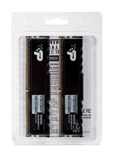 Patriot Premium Black DDR4 2x16GB 3200MHz Patriot Premium Black DDR4 2x16GB 3200MHz