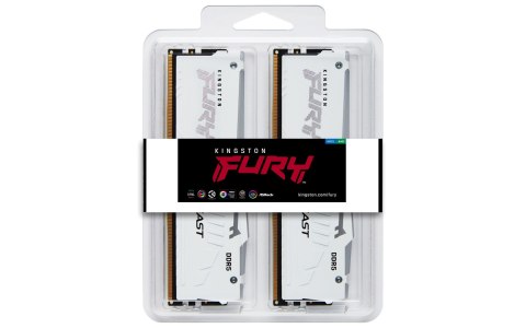 KINGSTON DDR5 32GB 6000MT/s CL36 DIMM (Kit of 2) FURY Beast White RGB EXPO KINGSTON DDR5 32GB 6000MT/s CL36 DIMM (Kit of 2) FURY Beast White RGB EXPO