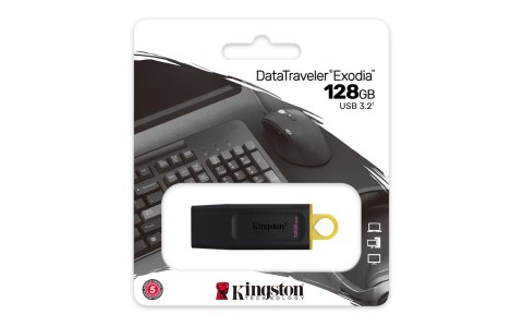 KINGSTON FLASH 128GB USB 3.2 Gen1 DataTraveler Exodia (B+Y) KINGSTON FLASH 128GB USB 3.2 Gen1 DataTraveler Exodia (B+Y)