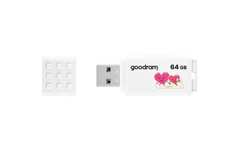 Pendrive GoodRam UME3-0640W0R11-V (64GB; USB 3.0; kolor biały) VALENTINE Pendrive GoodRam UME3-0640W0R11-V (64GB; USB 3.0; kolor biały) VALENTINE