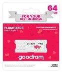 Pendrive GoodRam UME3-0640W0R11-V (64GB; USB 3.0; kolor biały) VALENTINE