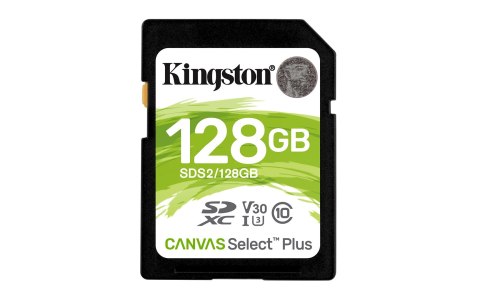 Karta pamięci Kingston Canvas Select Plus SDS2/128GB (128GB; Class U3, V30; Karta pamięci) Karta pamięci Kingston Canvas Select Plus SDS2/128GB (128GB; Class U3, V30; Karta pamięci)