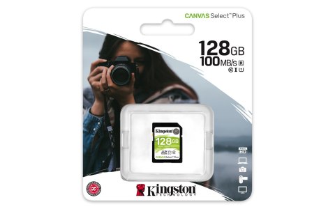 Karta pamięci Kingston Canvas Select Plus SDS2/128GB (128GB; Class U3, V30; Karta pamięci) Karta pamięci Kingston Canvas Select Plus SDS2/128GB (128GB; Class U3, V30; Karta pamięci)