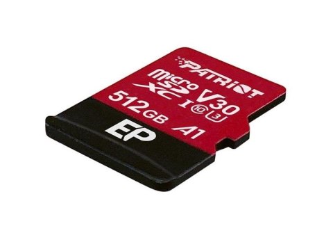 Karta pamięci z adapterem Patriot Memory EP Pro PEF512GEP31MCX (512GB; Class 10, Class A1, Class U3, V30; Adapter, Karta pamięci Karta pamięci z adapterem Patriot Memory EP Pro PEF512GEP31MCX (512GB; Class 10, Class A1, Class U3, V30; Adapter, Karta pamięci