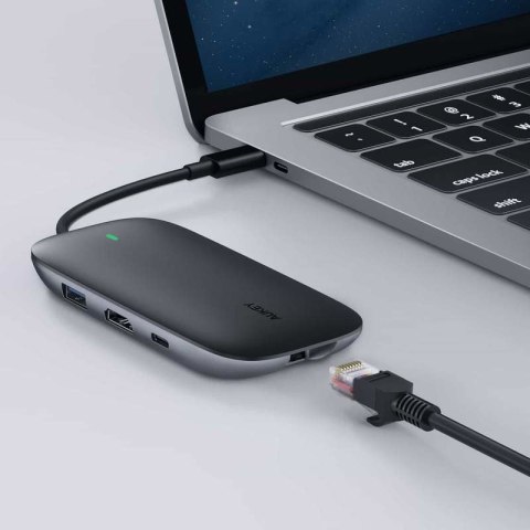 AUKEY HUB USB C CB-C71 8W1 RJ45 HDMI 4K PD 100W AUKEY HUB USB C CB-C71 8W1 RJ45 HDMI 4K PD 100W