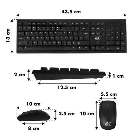 NANORS KLAWIATURA + MYSZ BEZPRZEWODOWA COMBO RS580 NANORS KLAWIATURA + MYSZ BEZPRZEWODOWA COMBO RS580