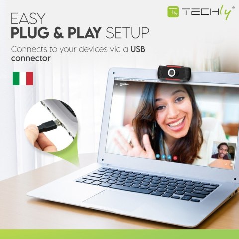 TECHLY KAMERA USB INTERNETOWA FULLHD 1080P Z MIKRO TECHLY KAMERA USB INTERNETOWA FULLHD 1080P Z MIKRO