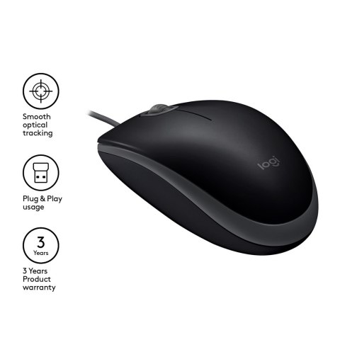 Mysz Logitech 910-005508 (optyczna; 1000 DPI; kolor czarny) Mysz Logitech 910-005508 (optyczna; 1000 DPI; kolor czarny)
