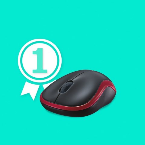 Mysz Logitech M185 910-002240 (optyczna; 1000 DPI; kolor czerwony) Mysz Logitech M185 910-002240 (optyczna; 1000 DPI; kolor czerwony)