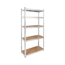 Regał metalowy magazynowy 180X90X40 srebrny Rebel RB-1250