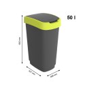 Rotho kosz na śmieci obrotowy TWIST limonkowy 50L