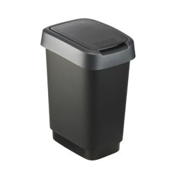 Rotho kosz na śmieci obrotowy TWIST srebrny 10L