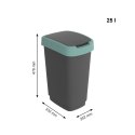 Rotho kosz na śmieci obrotowy TWIST zielony 25L
