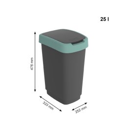 Rotho kosz na śmieci obrotowy TWIST zielony 25L