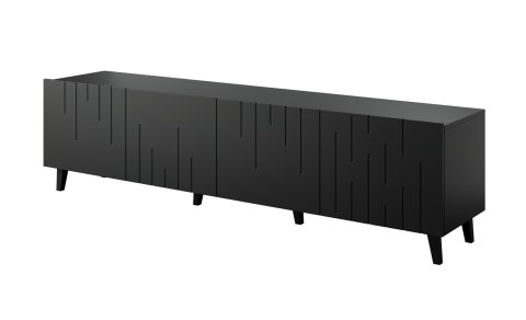 Szafka RTV BARI 200x42x52 czarny mat Szafka RTV BARI 200x42x52 czarny mat