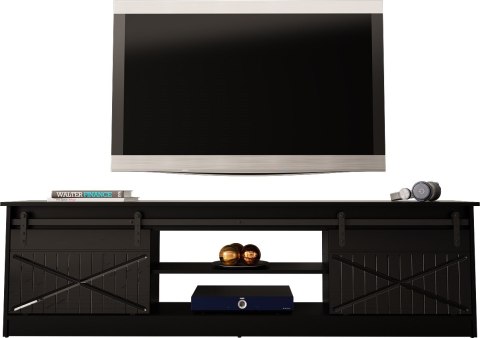 Szafka RTV GRANERO 200x56,7x35 czarny/czarny poł Szafka RTV GRANERO 200x56,7x35 czarny/czarny poł