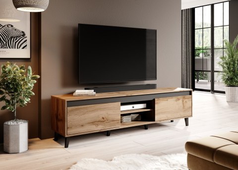 Szafka RTV NORD II 170cm dąb wotan/antracyt Szafka RTV NORD II 170cm dąb wotan/antracyt