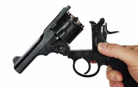 Rewolwer WEBLEY MKVI .455 Police kal.5,5 mm Diabolo łuski 6-strzał. lufa 4" CO2 Battlefield Ekp do17J Rewolwer WEBLEY MKVI .455 Police kal.5,5 mm Diabolo łuski 6-strzał. lufa 4" CO2 Battlefield Ekp do17J