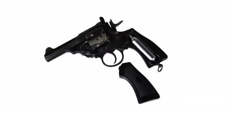 Rewolwer WEBLEY MKVI .455 Police kal.5,5 mm Diabolo łuski 6-strzał. lufa 4" CO2 Battlefield Ekp do17J Rewolwer WEBLEY MKVI .455 Police kal.5,5 mm Diabolo łuski 6-strzał. lufa 4" CO2 Battlefield Ekp do17J