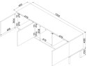 Szafka RTV 3D TRESSE 150x40x55 zieleń mat